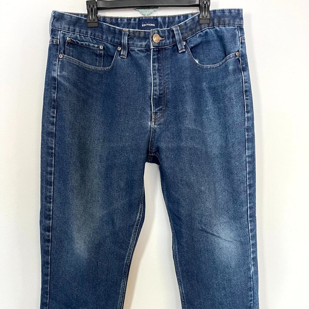 Basic Editions Men's Jeans Size 38X30 Straight Leg Medium Wash Denim Vintage
